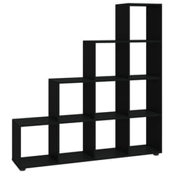 ) vidaXL Staircase Bookcase Book Shelf Storage Rack Bookshelf Engineered Wood - Black, 138 x 29 x 142 cm (L x W x H