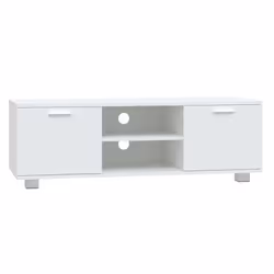 ) vidaXL TV Cabinet Entertainment Centre TV Stand Media TV Unit Engineered Wood - White, 120 x 40.5 x 35 cm (W x D x H