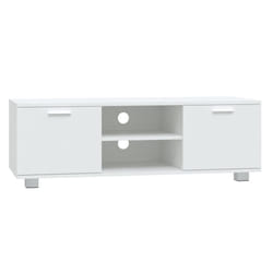 ) vidaXL TV Cabinet Entertainment Centre TV Stand Media TV Unit Engineered Wood - White, 120 x 40.5 x 35 cm (W x D x H