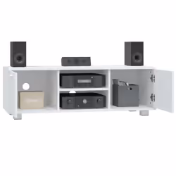 ) vidaXL TV Cabinet Entertainment Centre TV Stand Media TV Unit Engineered Wood - White, 120 x 40.5 x 35 cm (W x D x H