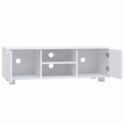 ) vidaXL TV Cabinet Entertainment Centre TV Stand Media TV Unit Engineered Wood - White, 120 x 40.5 x 35 cm (W x D x H - Additional view 4