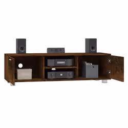 ) vidaXL TV Cabinet Entertainment Centre TV Stand Media TV Unit Engineered Wood - Smoked oak, 140 x 40.5 x 35 cm (W x D x H - Additional view 2