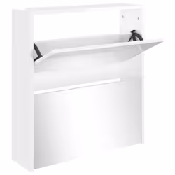 ) Shoe Cabinet Storage Organiser Rack Stand Multi Colours 63x17x102.5/63x17x67cm - High gloss white, 63 x 17 x 67 cm (W x D x ...