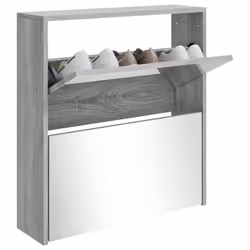 ) Shoe Cabinet Storage Organiser Rack Stand Multi Colours 63x17x102.5/63x17x67cm - Grey sonoma, 63 x 17 x 67 cm (W x D x H - Additional view 2