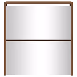 ) Shoe Cabinet Storage Organiser Rack Stand Multi Colours 63x17x102.5/63x17x67cm - Brown oak, 63 x 17 x 67 cm (W x D x H - Additional view 4