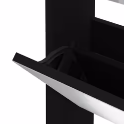) Shoe Cabinet Storage Organiser Rack Stand Multi Colours 63x17x102.5/63x17x67cm - Black, 63 x 17 x 102.5 cm (W x D x H - Additional view 5