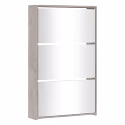 ) Shoe Cabinet Storage Organiser Rack Stand Multi Colours 63x17x102.5/63x17x67cm - Concrete grey, 63 x 17 x 102.5 cm (W x D x H - Additional view 2