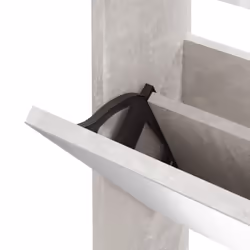 ) Shoe Cabinet Storage Organiser Rack Stand Multi Colours 63x17x102.5/63x17x67cm - Concrete grey, 63 x 17 x 102.5 cm (W x D x H - Additional view 5