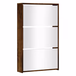 ) Shoe Cabinet Storage Organiser Rack Stand Multi Colours 63x17x102.5/63x17x67cm - Smoked oak, 63 x 17 x 102.5 cm (W x D x H - Additional view 2