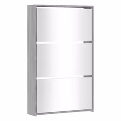 ) Shoe Cabinet Storage Organiser Rack Stand Multi Colours 63x17x102.5/63x17x67cm - Grey sonoma, 63 x 17 x 102.5 cm (W x D x H - Additional view 2