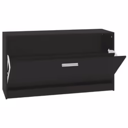 Shoe Cabinet Storage Organiser Stand Entryway Hall Rack MDF Multi Colours - Black - Additional view 5