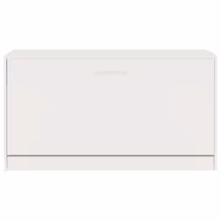 Shoe Cabinet Storage Organiser Stand Entryway Hall Rack MDF Multi Colours - High gloss white - Additional view 4