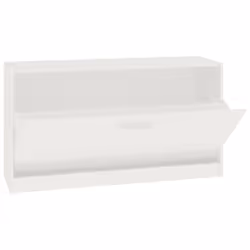 Shoe Cabinet Storage Organiser Stand Entryway Hall Rack MDF Multi Colours - High gloss white - Additional view 5