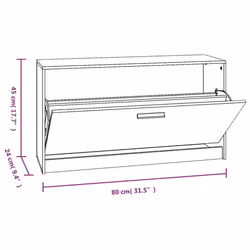 Shoe Cabinet Storage Organiser Stand Entryway Hall Rack MDF Multi Colours - High gloss white - Additional view 8