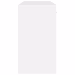 vidaXL Desk with Drawer and Cabinet 100x40x73cm PC Writing Table Multi Colours - High gloss white - Additional view 6