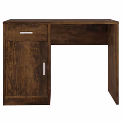 vidaXL Desk with Drawer and Cabinet 100x40x73cm PC Writing Table Multi Colours - Smoked oak - Additional view 4