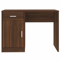 vidaXL Desk with Drawer and Cabinet 100x40x73cm PC Writing Table Multi Colours - Brown oak - Additional view 4