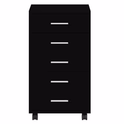Office Unit Document Storage Organiser with Castors 5 Drawers Multi Colours - Black - Additional view 7