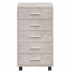 Office Unit Document Storage Organiser with Castors 5 Drawers Multi Colours - Concrete grey - Additional view 6