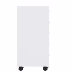 Office Unit Document Storage Organiser with Castors 5 Drawers Multi Colours - High gloss white - Additional view 8