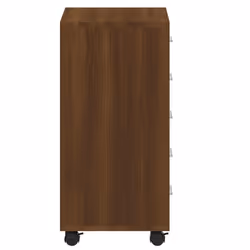 Office Unit Document Storage Organiser with Castors 5 Drawers Multi Colours - Brown oak - Additional view 6