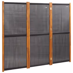 vidaXL Room Divider Wall Partition Screen Panel Room Separator Privacy Screen - black, 210 x 180 cm
