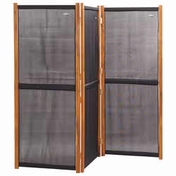 vidaXL Room Divider Wall Partition Screen Panel Room Separator Privacy Screen - black, 210 x 180 cm