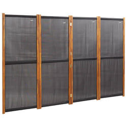 vidaXL Room Divider Wall Partition Screen Panel Room Separator Privacy Screen - black, 280 x 180 cm