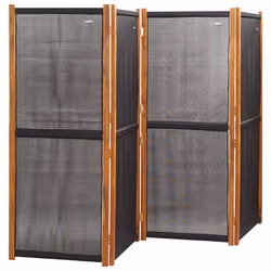 vidaXL Room Divider Wall Partition Screen Panel Room Separator Privacy Screen - black, 280 x 180 cm