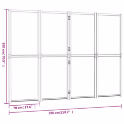vidaXL Room Divider Wall Partition Screen Panel Room Separator Privacy Screen - black, 280 x 180 cm - Additional view 4
