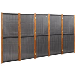 vidaXL Room Divider Wall Partition Screen Panel Room Separator Privacy Screen - black, 350 x 180 cm
