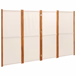 vidaXL Room Divider Wall Partition Screen Panel Room Separator Privacy Screen - cream white, 280 x 180 cm