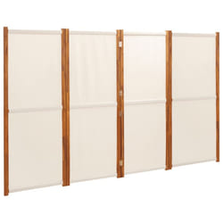 vidaXL Room Divider Wall Partition Screen Panel Room Separator Privacy Screen - cream white, 280 x 180 cm