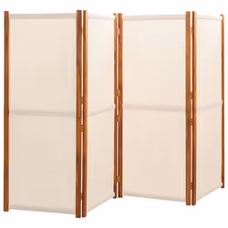 vidaXL Room Divider Wall Partition Screen Panel Room Separator Privacy Screen - cream white, 280 x 180 cm