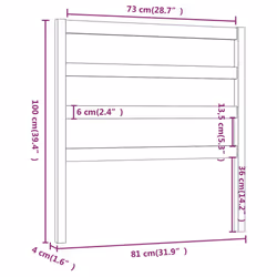 VidaXL 817619 headboard/footboard Black - Additional view 6