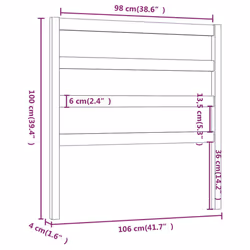VidaXL 817627 headboard/footboard Grey - Additional view 6