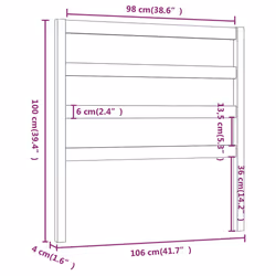 VidaXL 817632 headboard/footboard Grey - Additional view 6