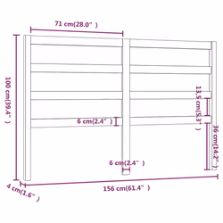 VidaXL 817648 headboard/footboard Brown - Additional view 6