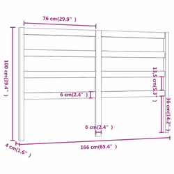 VidaXL 817654 headboard/footboard Black - Additional view 6