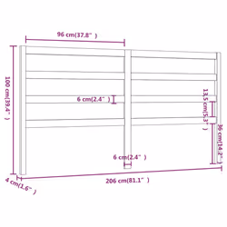 VidaXL 817664 headboard/footboard Black - Additional view 6