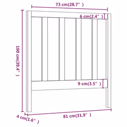VidaXL 817667 headboard/footboard Grey - Additional view 6