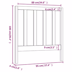 VidaXL 817672 headboard/footboard Grey - Additional view 6