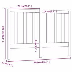 VidaXL 817702 headboard/footboard Grey - Additional view 5