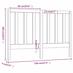 VidaXL 817704 headboard/footboard Black - Additional view 6