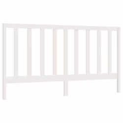 vidaXL Solid Wood Pine Bed Headboard Home Wooden Furniture Multi Colours/Sizes - white, 206 x 4 x 100 cm