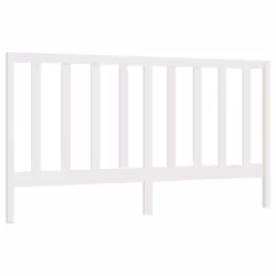 vidaXL Solid Wood Pine Bed Headboard Home Wooden Furniture Multi Colours/Sizes - white, 206 x 4 x 100 cm