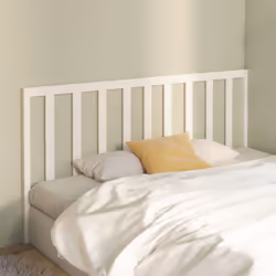 vidaXL Solid Wood Pine Bed Headboard Home Wooden Furniture Multi Colours/Sizes - white, 206 x 4 x 100 cm