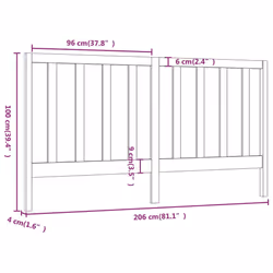 VidaXL 817712 headboard/footboard Grey - Additional view 6