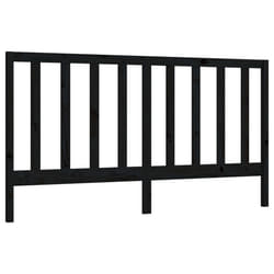 vidaXL Solid Wood Pine Bed Headboard Home Wooden Furniture Multi Colours/Sizes - black, 206 x 4 x 100 cm