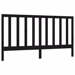 vidaXL Solid Wood Pine Bed Headboard Home Wooden Furniture Multi Colours/Sizes - black, 206 x 4 x 100 cm